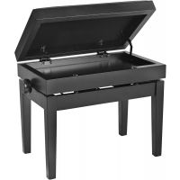 K&M 13956 Banquette avec rangements partitions - noir mat cuir - Vue 2